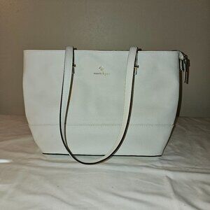 Nanette Lepore Faux Leather Ivory Tote
